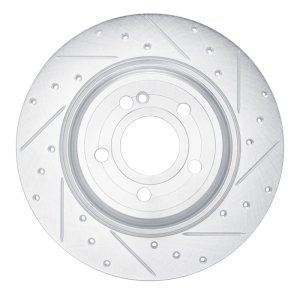 Mercedes-Benz CLA250 Brake Rotor (1) - Rear Right - R1 Concepts - Drilled & Slotted - Silver - `20-`25
